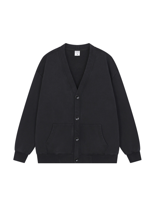 Snow Washed Sweat Cardigan #RU0091 | TAPSTITCH